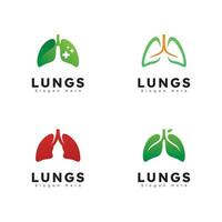 Lungs health logo icon vector illustration design