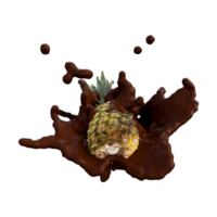 Realistic 3D render of Pineapple Fruit best for commercial and Design purpose png
