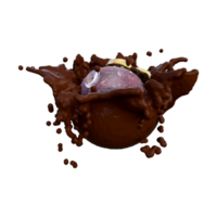 Realistic 3D render of Mangosteen Fruit best for commercial and Design purpose png