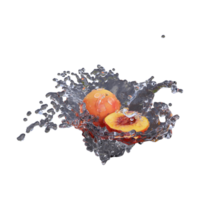 Realistic 3D render of Peach Fruit best for commercial and Design purpose png