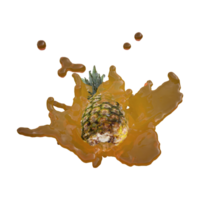 Realistic 3D render of Pineapple Fruit best for commercial and Design purpose png