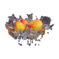 Realistic 3D render of Nectarine Fruit best for commercial and Design purpose png