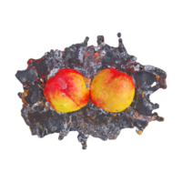 Realistic 3D render of Nectarine Fruit best for commercial and Design purpose png