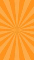 Simple Flat Orange Light Burst Effect Vertical Vector Background