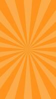 Simple Flat Orange Light Burst Effect Vertical Vector Background