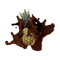 Realistic 3D render of Pineapple Fruit best for commercial and Design purpose png