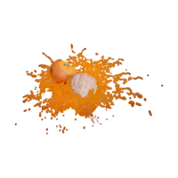 Realistic 3D render of tangerine Fruit best for commercial and Design purpose png