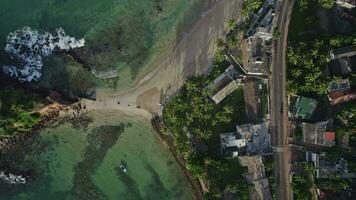 aerial view of an island in the tropics of Sri Lanka video