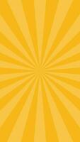 Simple Flat Yellow Light Burst Effect Vertical Vector Background