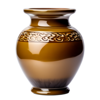 ai generiert Lehm Vase isoliert auf transparent Hintergrund png