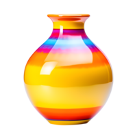 ai generiert bunt Vase isoliert auf transparent Hintergrund png