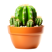 AI generated Cactus in Pot Isolated on Transparent Background png