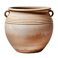 ai generiert alt Lehm Vase isoliert auf transparent Hintergrund png