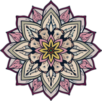 AI generated mandala floral design png