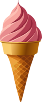 ai generado hielo crema cono png