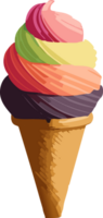 ai gerado gelo creme cone png