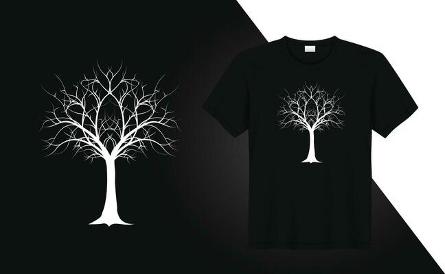 Trendy Modern Tree art tshirt design for tshirt print