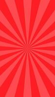 Simple Flat Red Light Burst Effect Vertical Vector Background