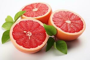 AI generated stock photo of ripe grapefruit in the kitchen table professional advertising food photography