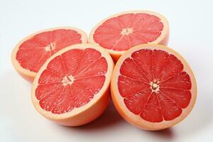 AI generated stock photo of ripe grapefruit in the kitchen table professional advertising food photography