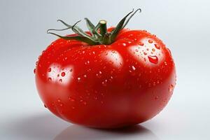 AI generated ripe tomato vegetables in the kitchen table professional advertising food photography photo