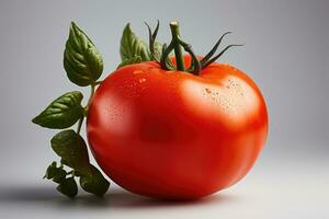 AI generated ripe tomato vegetables in the kitchen table professional advertising food photography photo