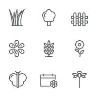 Spring Icon Design Vector Symbol Set