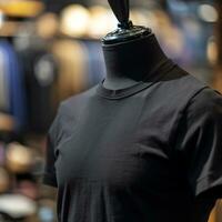 AI generated Plain t-shirt in on a mannequin for mockup photo