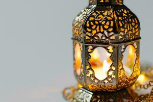 AI generated An Arabic lantern on white background photo