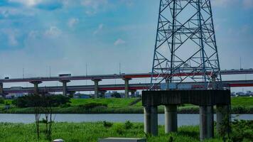 A timelapse of traffic jam at the downtown street and highway telephoto shot video