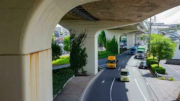 A timelapse of traffic jam at the downtown street in Tokyo medium shot video