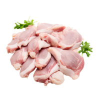 AI generated Whole raw chicken on a transparent background. png