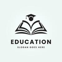 diseño del icono del logotipo de educación, ilustración vectorial vector