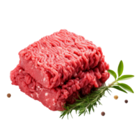 AI generated Minced meat steack butcher on a transparent background. png