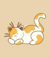 Cute cat vector icon art. simple cartoon doodle cat icon arts