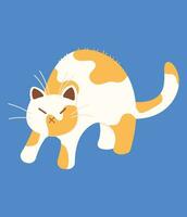 Cute cat vector icon art. simple cartoon doodle cat icon arts