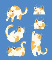 Cute cat vector icon art. simple cartoon doodle cat icon arts