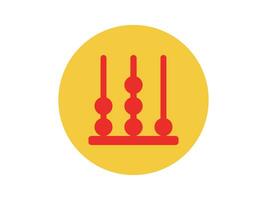 traditional abacus mathematical calculation flat icon vector