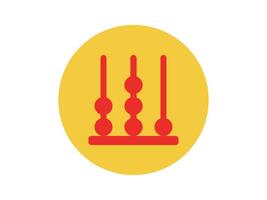 traditional abacus mathematical calculation flat icon vector