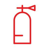 silhouette fire extinguisher flat vector