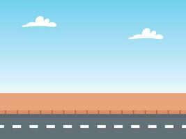 travel road with landscape sky and cloud vector