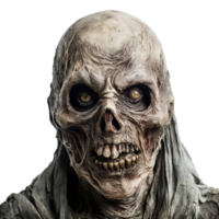 AI generated Ghoulish face isolated on transparent background. png