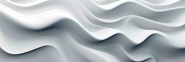 AI generated Abstract white wave background photo