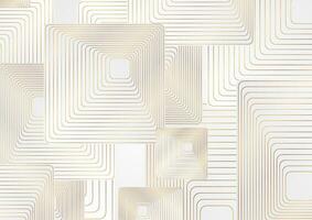 Grey abstract background with golden squares vector