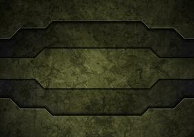 Dark green technology abstract background with ancient grunge texture vector