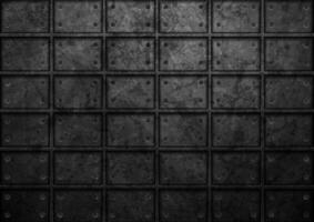 Black grunge technology abstract background with concrete slabs vector