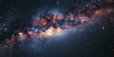 AI generated Stars and galaxy outer space sky night universe background. photo