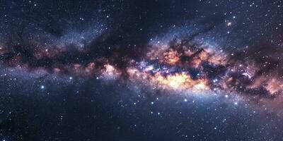 AI generated Stars and galaxy outer space sky night universe background. photo