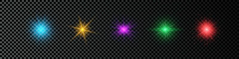 Light effect of lens flare vector