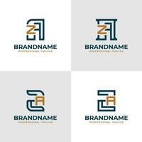 Elegant Letter AZ and ZA Monogram Logo, suitable for business with AZ or ZA initials vector